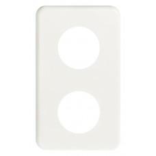 Abdeckplatte,2x1,146x86,weiss 2xØ43mm