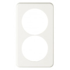 Abdeckplatte,2x1,146x86,weiss 2xØ58mm,Achsdist.60mm