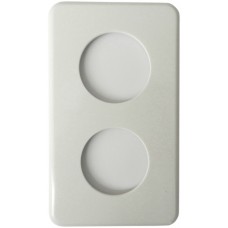 Abdeckplatte,2x1,146x86,weiss 2xØ45mm