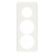 Abdeckplatte,3x1,206x86,weiss Ø43+58+58mm,Achsdist.60/60mm