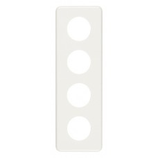 Abdeckplatte,4x1,266x86,weiss 4xØ43mm