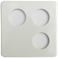 Abdeckplatte,2x2,146x146,weiss blind+Ø43+43+43mm