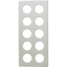 Abdeckplatte,5x2,326x146, schwarz 10xØ43mm