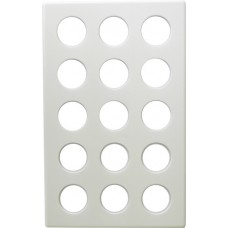 Abdeckplatte,5x3,326x206, schwarz 15xØ43mm