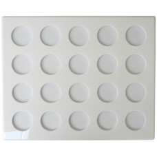 Abdeckplatte,5x4,326x266,weiss 20xØ43mm