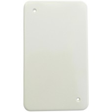Abdeckplatte 2x1 146x86 weiss 2 Befestigungslöcher diagonal
