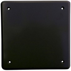Abdeckplatte,Gr.III,126x126, schwarz 4 Eck-Befestigungslöcher