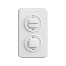 UP-Kombination STANDARDdue Storenschalter + 3/1L weiss senkrecht