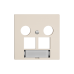 Abdeckset EDIZIOdue F für EASYNET-Multimediadose 5-2000 MHz für2×RJ45 S-One