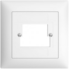 Frontset Feller EDIZIOdue 88x88mm 2xTT 2xRJ45 weiss FMI