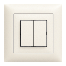 UP-Frontset EDIZIOdue 88x88mm Doppeldruckknopf