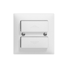Frontset Für Storenschalter und Taster EDIZIOdue,weiss 60x60mm,2 Druckknöpfe