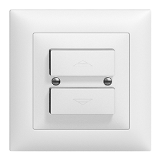 UP-Frontset EDIZIOdue 88x88mm 2 Druckknöpfe FMI alte Version