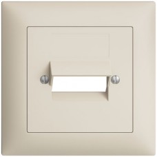 Frontset EDIZIOdue crema 88x88mm 2xRJ45 FMI