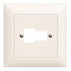 UP-Frontset EDIZIOdue weiss 88x88mm 1xTT,1xRJ45