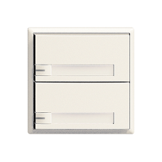 Universaltaster 2x1 für Steckverbinder EDIZIOdue mit Papiereinlage und LED,F