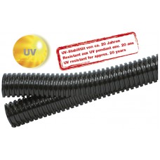 Duplex-Wellschlauch PP-UV NW29 schwarz Rolle a 25m