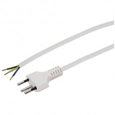 Anschlusskabel MH Td 3×1mm² 3m weiss Stecker T12