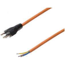 Anschlusskabel 3x1,5mm² 5m PUR Stecker T23 angespritzt orange