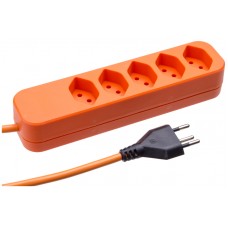 Steckdosenleiste Swiss-Line 2,5m 5×T13 orange