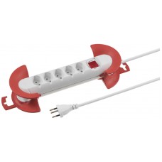 Steckdosenleiste STEBA STRONG 5×T13 mit Schalter 8m weiss