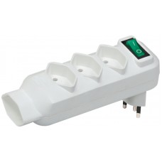 Mehrfachstecker drehbar 4xT13 weiss