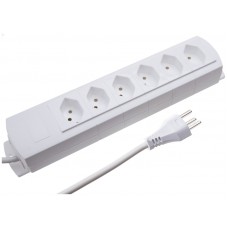 Steckdosenleiste MH 6×T23 PrimeLine, Td 3×1mm², 5m, weiss