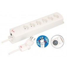 Steckdosenleiste Max Hauri 6xT13 3m weiss Td 3x1mm² Magnete Clip-Clap