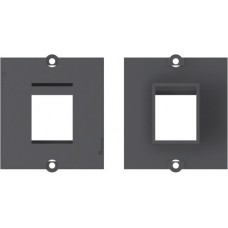 Frontrahmen MH 1xKeystone schwarz mit 2 Schrauben