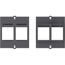 Frontrahmen MH 2xKeystone schwarz mit 2 Schrauben