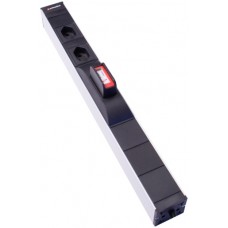 Steckdosenleiste 19" 2×T23 schwarz 16A 3m T23 Surge Dehn, Netzfilter