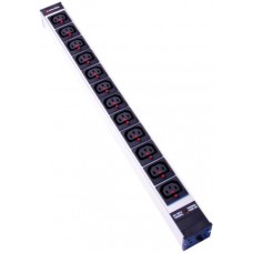 Steckdosenleiste 19" 12×C13 schwarz 10A 3m C14 Protector