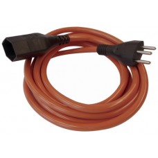 Verlängerungskabel PUR 3x1 3m orange Stecker T12+Kupplung T13
