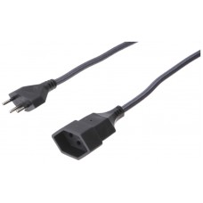 Verlängerung textil 3m anthrazit mit Stecker T12 + Kupplung T13