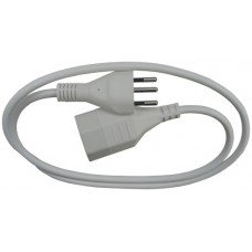 Verlängerungskabel Td 3x1 1m weiss Stecker T12+Kupplung T13