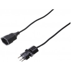Verlängerungskabel Clip-Clap Td 3x1 3m Stecker T12+Kupplung T13 schwarz