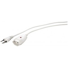 Verlängerungskabel STAU T12 Stecker T13 Kupplung weiss 3m Kindersicherung + Signalleuchte 3×1mm²
