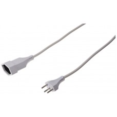 Verlängerungskabel Td 3x1,5 2m weiss Stecker T23+Kupplung T23