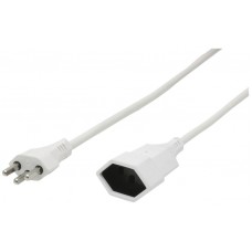 Verlängerungskabel Td 3x1,5 3m weiss Stecker T23+Kupplung T23