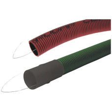 Kabelschutzrohr PE mit Draht 90mm rot - Länge 50m