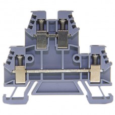 Doppelstockklemme Woertz 3430 4mm² Schraub 20A 6x49x64mm DIN35 grau