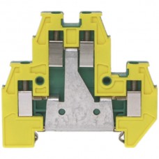 Doppelstock-Schutzleiterklemme Woertz 3430/4V 4mm² Schraub DIN35 grün-gelb