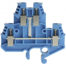 Doppelstockklemme 1P 4mm2 blau