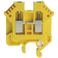 Reihenklemme Woertz 3301, 4mm² Schraub, 32A, 6×44×49mm DIN32, grün-gelb