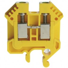 Reihenklemme Woertz 3302, 6mm² Schraub, 41A, 8×44×49mm DIN32, grün-gelb