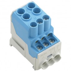 Verteilerblock Weidmüller WPD 100 2×25/6×10 1L Schraubanschluss TS35 blau