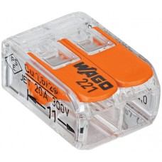 Dosenklemme 2L 0,2-4mm² transparent Wago Compact - 100 Stück