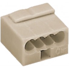 Steckklemme Micro-WAGO für Draht 4P 0,6-0,8mm² grau - 100 Stück