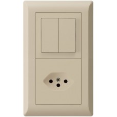 UP-Kombi,I-I,1/1L+T13,beige kallysto.line,10A,152x92mm