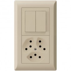 UP-Kombi,I-I,1/1L+3xT13,beige kallysto.line,10A,152x92mm